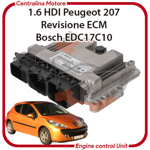 Centralina Motore e avviamento Peugeot 207 1.6 HDI 9HV/9H01 / DV6TED4B Bosch EDC17C10