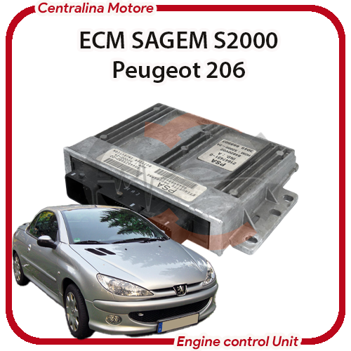 Centralina motore Peugeot 206 Sagem S2000 revisione