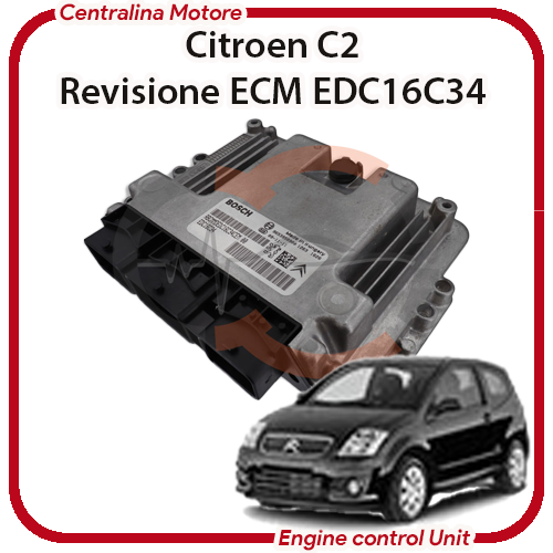 Centralina Motore Citroen C2 1.6 HDI 9HV/9H01 / DV6TED4B Bosch EDC16C34