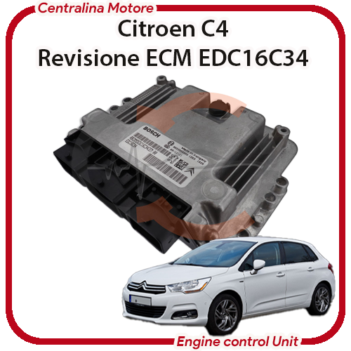 Centralina Motore Citroen C4 1.6 HDI 9HV/9H01 / DV6TED4B Bosch EDC16C34