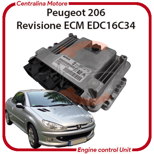 Centralina Motore Peugeot 206 1.6 HDI 9HV/9H01 / DV6TED4B Bosch EDC16C34