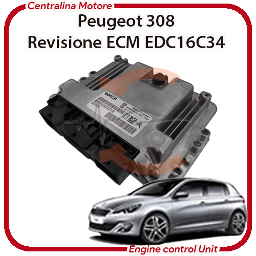 Centralina Motore Peugeot 308 1.6 HDI 9HV/9H01 / DV6TED4B Bosch EDC16C34